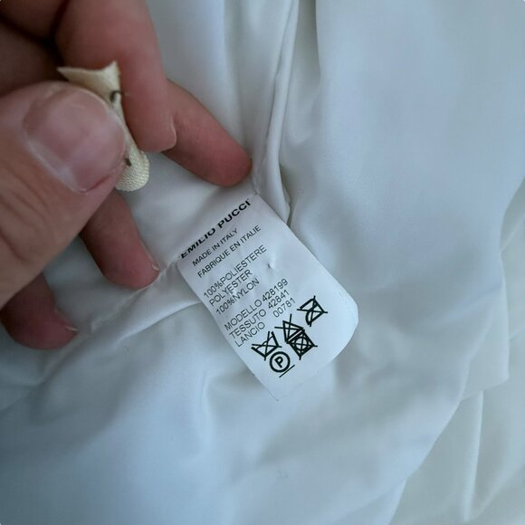 Vintage Iconic classic Emillio Pucci Fox fur Bomber jacket puffer blue print S 6 - Picture 12 of 14